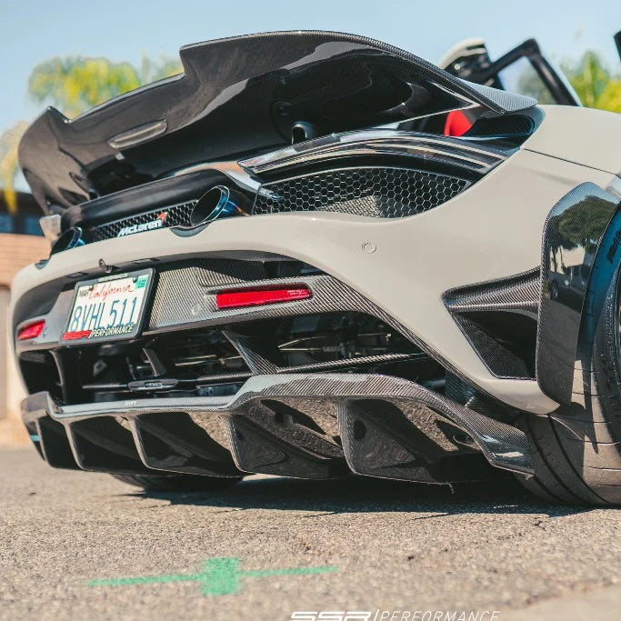RF Style Carbon Fiber Rear Diffuser for McLaren 720S