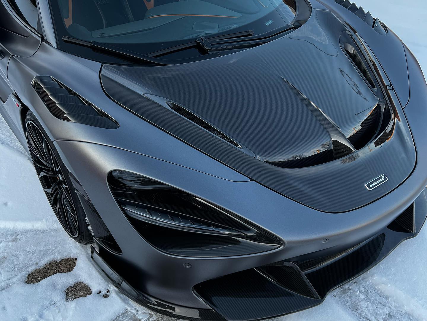 V Style Double Sided Carbon Fiber Hood for McLaren 720S/750S/765LT