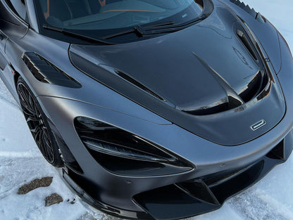 V Style Double Sided Carbon Fiber Hood for McLaren 720S/750S/765LT