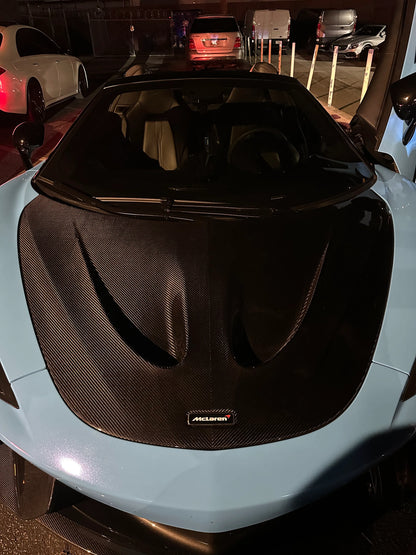 P1 Style Dry Double-Sided Carbon Fiber Hood for McLaren 570S/540C/570GT/600LT