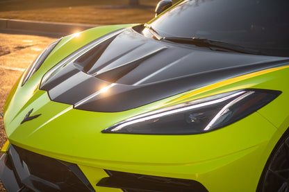 ST Style Carbon Fiber Hood for Chevrolet C8