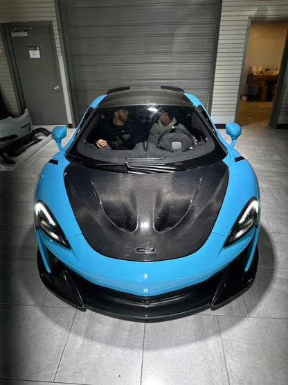P1 Style Dry Double-Sided Carbon Fiber Hood for McLaren 570S/540C/570GT/600LT