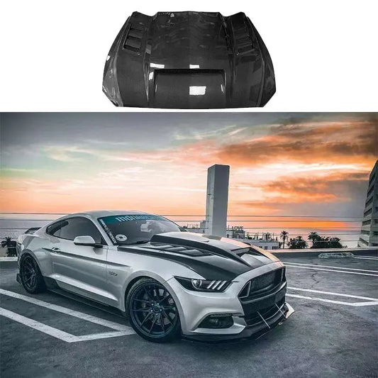 Ford Mustang Gen 1 2015 - 2017 Carbon Fiber Hood With Vents