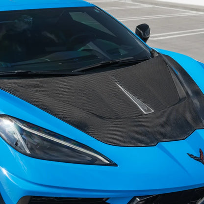 ST Style Carbon Fiber Hood for Chevrolet C8