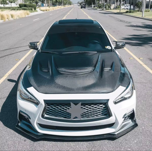 Creampie Carbon - Carbon Fiber Vented Hood For Infiniti Q50/Q60