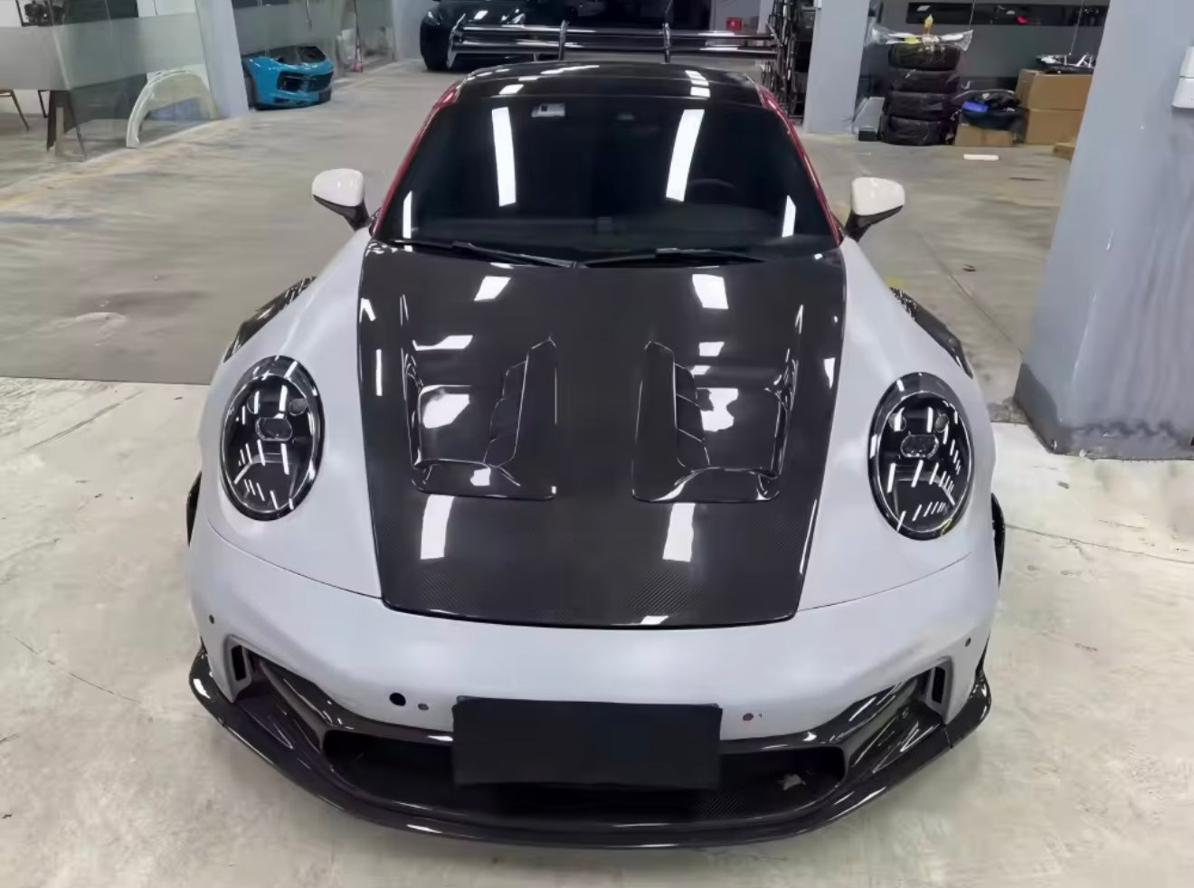 GT3RS Style Double-Sided Dry Carbon Fiber Hood For Porsche 911 992