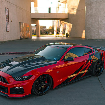 Carbon Fiber Vented Hood for Ford Mustang S550.1 2015 - 2017