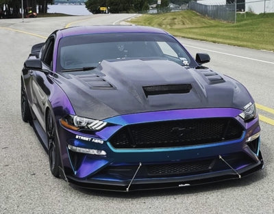 Carbon Fiber Vented Hood for Ford Mustang S550.1 2015 - 2017