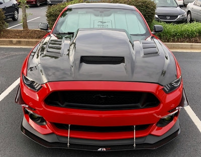 Carbon Fiber Vented Hood for Ford Mustang S550.1 2015 - 2017