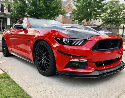 Carbon Fiber Vented Hood for Ford Mustang S550.1 2015 - 2017