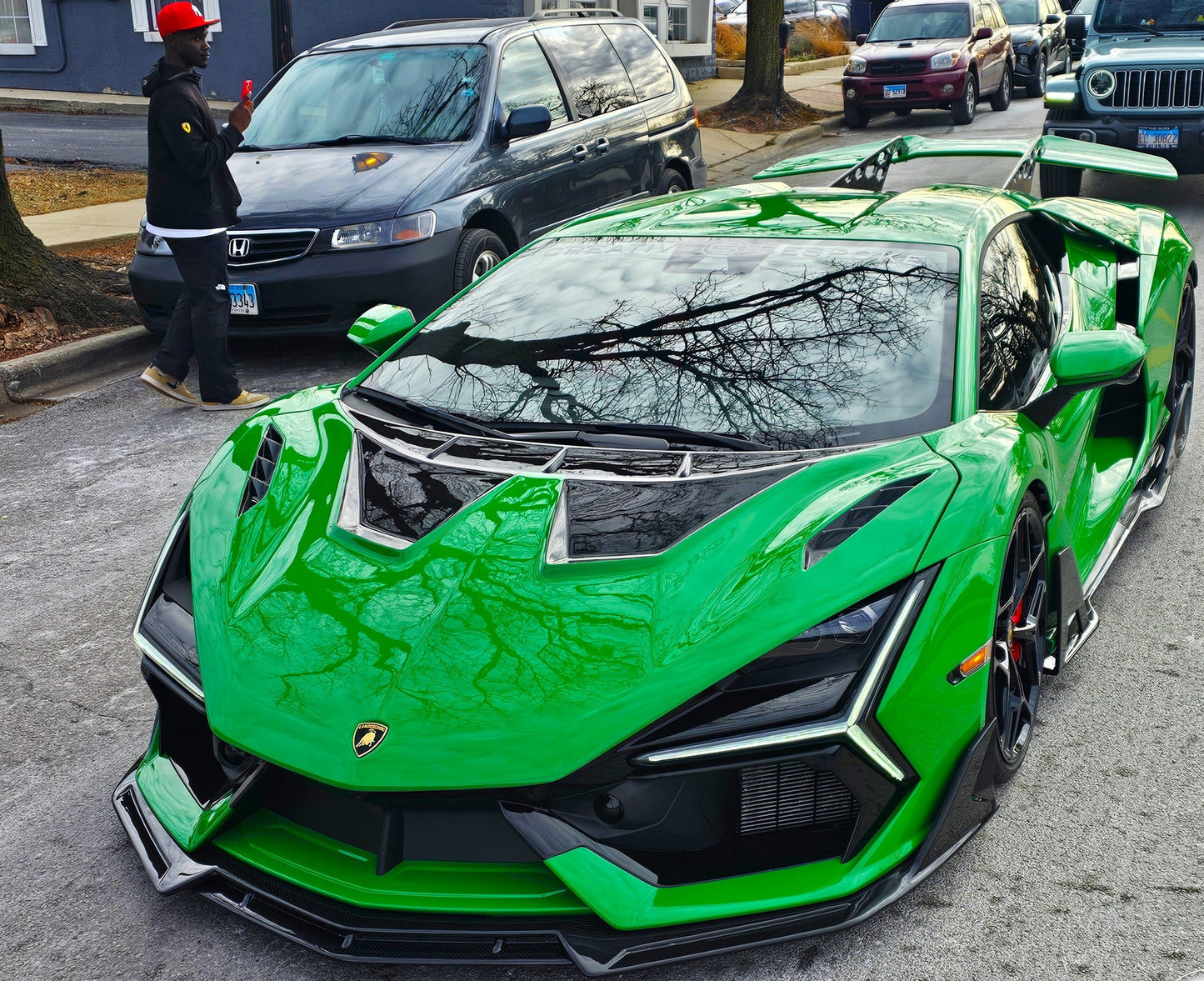 Lamborghini Revuelto DK Style Carbon Fiber Hood