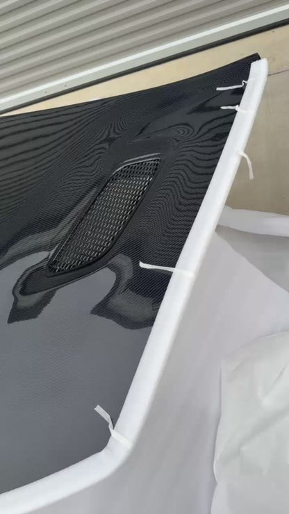 Dodge Charger Redeye Style Double Sided Carbon Fiber Hood
